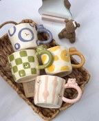 تصویر ماگ سرامیکی تدی فانتزی رنگارنگ 