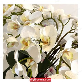 تصویر گل مصنوعی مدل ارکیده ریز سفید White orchid model artificial flower