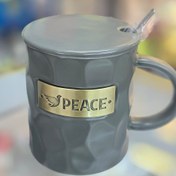 تصویر ماگ خاکستری Peace Peace gray mug