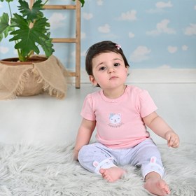 تصویر بلوز آستین کوتاه (تیشرت) نوزاد دخترانه طرح لاولی نیلی Nili Lovely Nili Lovely Baby Girl Short Sleeve Shirt