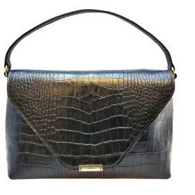 تصویر کیف دستی زنانه چرم رنگ مشکی 