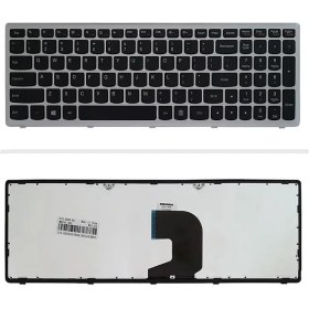 تصویر کیبرد لپ تاپ لنوو IdeaPad Z500 مشکی-با فریم نوک مدادی 