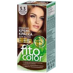 تصویر رنگ مو روسی فیتو کالر fito color بدون آمونیاک رنگ بلوطی طلایی شماره 5.3 