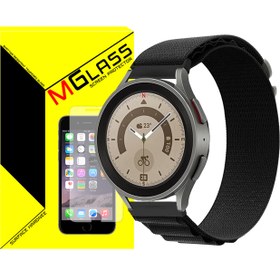 تصویر بند ام‌گلس مدل Alpine مناسب برای ساعت هوشمند سامسونگ Galaxy Watch 5 pro 45mm مشکی ا بند ساعت هوشمند ام‌گلس بند ساعت هوشمند ام‌گلس