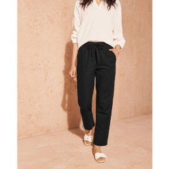تصویر شلوار لینن (کنف) مشکی زنانه برند اسمارا - 44 