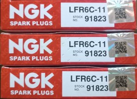 تصویر شمع انجیکا پایه بلند تک پلاتین (جعبه قرمز) مدل LFR6C-11 91823 بسته 4 عددی NGK SPARK PLUG LFR6C-11 91823