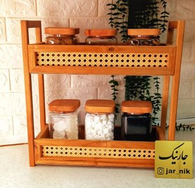 تصویر استند دو طبقه حصیری 