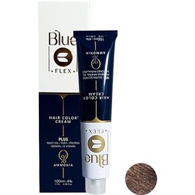 تصویر رنگ مو فاقد آمونیاک بلو شماره 7-5 حجم 100میل رنگ قهوه ای نسکافه ای روشن 