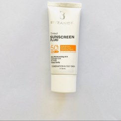 تصویر ضد آفتاب بیزانس SPF50 رنگی مناسب پوست چرب و مختلط حجم ۴۰ میل 