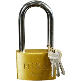 تصویر قفل اویز 75 طلایی پایه بلند نیکا 