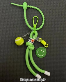 تصویر بگ چارم تنیس مدل Smiley Tennis bag charm,Keychain – Smiley Model