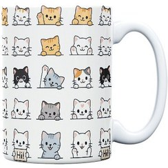 تصویر ماگ مدل فانتزی طرح گربه کد 1270 