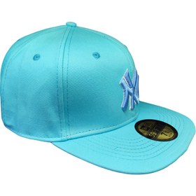 تصویر کلاه کپ فیت بک آبی NY 