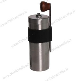 تصویر آسیاب قهوه دستی استیل استوانه Manual cylindrical steel coffee grinder