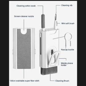 تصویر گجت و کیت تمیز کننده 8 کاره تجهیزات الکترونیک multifunctional cleaning brush 