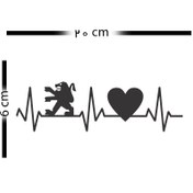 تصویر برچسب بدنه خودرو طرح عاشقان پژو - مشکی 