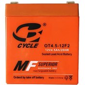 تصویر باتری سایکل 12 ولت 4/5 آمپر CYCLE فروش 30 تایی 