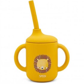 تصویر لیوان نی دار کودک ساسی طرح شیر SASSI 