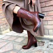 تصویر بوت زنانه مدل آنتیک رنگ سیاه 