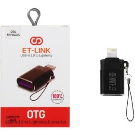 تصویر رابط گوشی آیفون OTG Lightening برند ET Link مشکی 