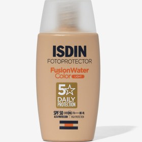 تصویر ضد افتاب رنگی لایت fusion water برند isidin اورجینال 