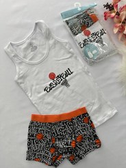 تصویر ست رکابی و شورت پادار پسرانه برند کوزا ترکیه KOZA Turkey 