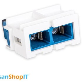 تصویر آداپتور فیبر نوری SC-SC سینگل مود داپلکس نگزنس Nexans Fiber Optic SC-SC-DX-SM Adapter