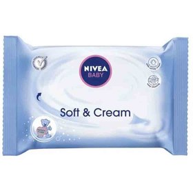 تصویر دستمال مرطوب کودک نیوآ Nivea Baby بر پایه آب شفاف و آلوئه ورا 63 عدد 