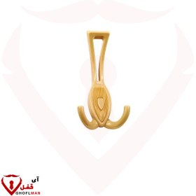 تصویر قلاب لباس پلاستیکی بهسازان مدل B1 طرح چوب 