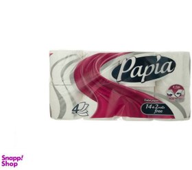 تصویر دستمال توالت پاپیا کد 001 بسته 16 عددی 