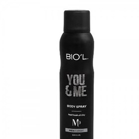تصویر اسپری بدن مردانه مدل You And Me حجم 150میل بیول ا Biol Body Spray You And Me For Men 150ml Biol Body Spray You And Me For Men 150ml