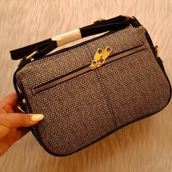 تصویر کیف دوزیپ بغل سگک - مشکی حصیری 