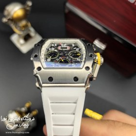 تصویر ساعت RM 11-03 ریچارد میل کرنوگراف نقره ای بند سفید Richard Mille RM 11-03 Automatic Flyback ساعت مچی ریچارد میل (Richard mille)