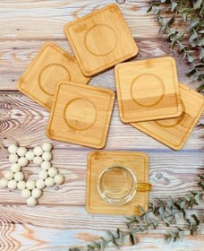 تصویر زير ليواني مربع بامبو پک 6عددی 