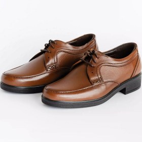 تصویر کفش مردانه چرم طبیعی مدل تی 12 عسلی 