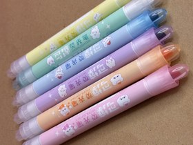 تصویر هایلایتر پاک کن دار رنگی 