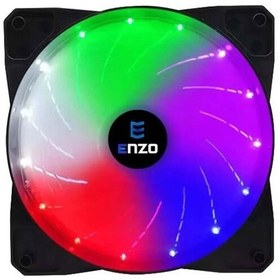 تصویر فن کیس انزو Enzo FAN-004 RGB ابعاد 12در12 