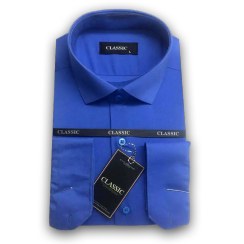 تصویر پیراهن مردانه آبی کاربنی مدل PM 3 