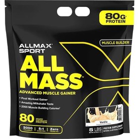 تصویر مکمل آل مس آل مکس طعم شکلات 2.263 کیلوگرم ALLMASS ADVANCED MUSCLE GAINER 