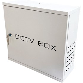 تصویر رک دیواری عمودی رنگ سفید CCTV-W Box