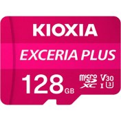 تصویر مموری کارت کیوکسیا مدل LMPL1M128GG2 Class10-U3 100MB/s با ظرفیت 128 گیگابایت KIOXIA EXCERIA PLUS microSD Memory Card LMPL1M128GG2 Class10-U3 100MB/s 128GB