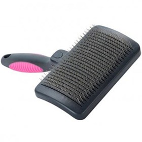 تصویر برس خودتمیزکن چندرنگ متوسط برند kruuse Self-Cleaning Slicker Brush Multicolour Medium