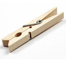 تصویر گیره لباس چوبی بسته ۲۰ عددی 