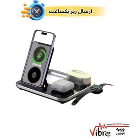 تصویر شارژر بی‌سیم گرین لاین مدل Station 2 GN4IN1RGBWCBK Green Lion 4 In 1 Wireless Charging Station 2