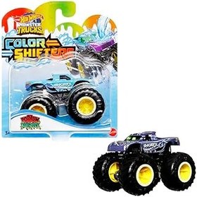 تصویر کامیون های هیولا چرخ های داغ 1:64 تغییر رنگ ، 1 کامیون اسباب بازی برای بچه ها Hot Wheels Monster Trucks 1:64 Color Shifters, 1 Toy Truck for Kids