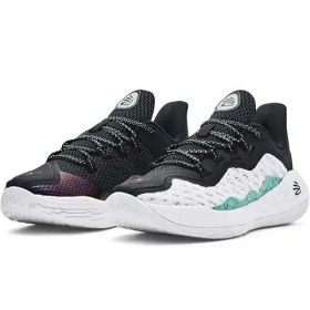 تصویر کتونی بسکتبال Under Armour Curry 11 آندر آرمور کری 11 مشکی سبز آبی 