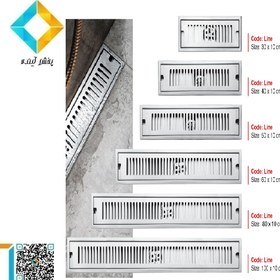 تصویر کفشور مکرون مدل خطی گریل LINE کروم 7*40 
