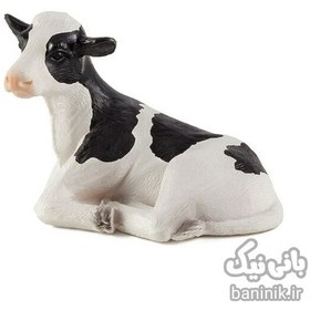 تصویر فیگور موجو سری گوساله نژاد هلشتاین Mojo Holstein Calf Lying Down Figure 