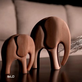 تصویر دکوری فیل چوبی 