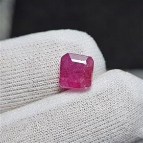 تصویر نگین سنگ یاقوت سرخ صورتی معدنی کد36416 